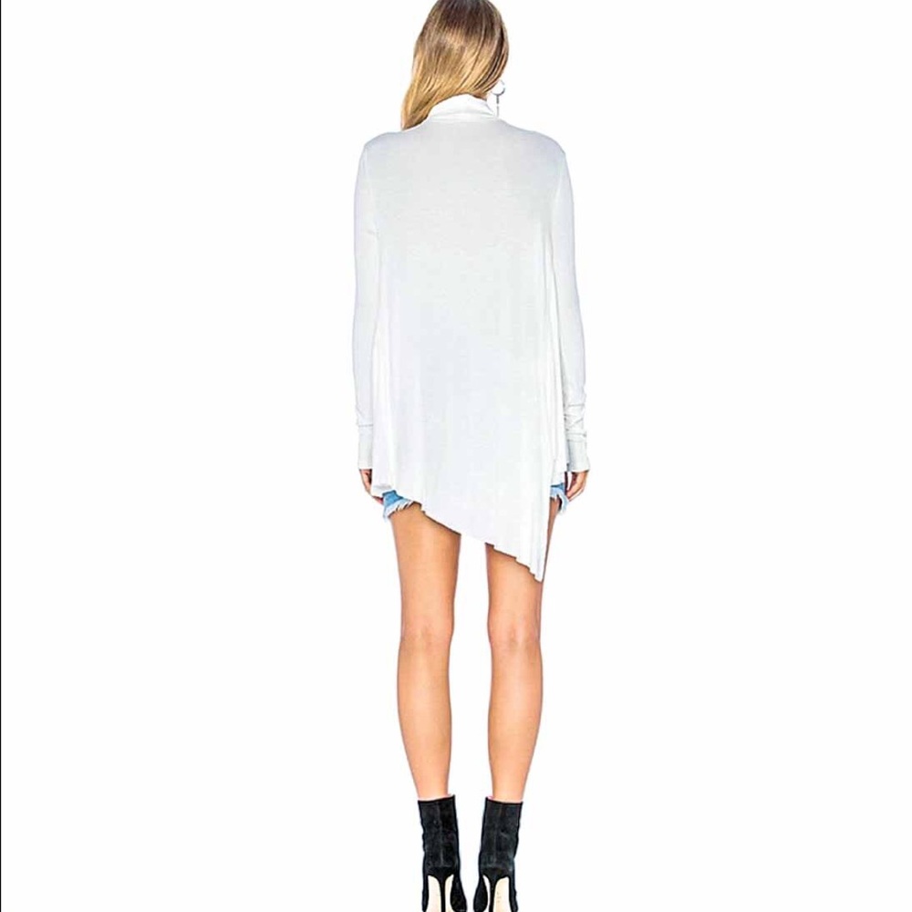 NEW FREE PEOPLE White Uptown Turtleneck Top Small - Picture 7 of 9